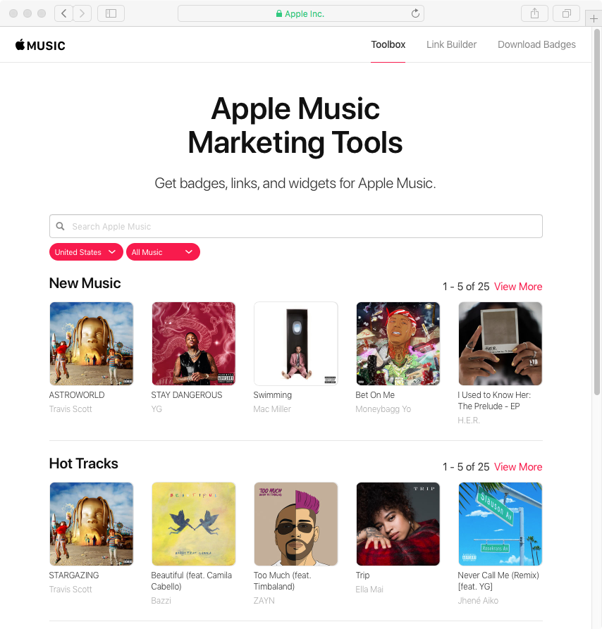 Lecteur web Apple Music