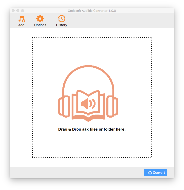 interface de conversion de livre audio