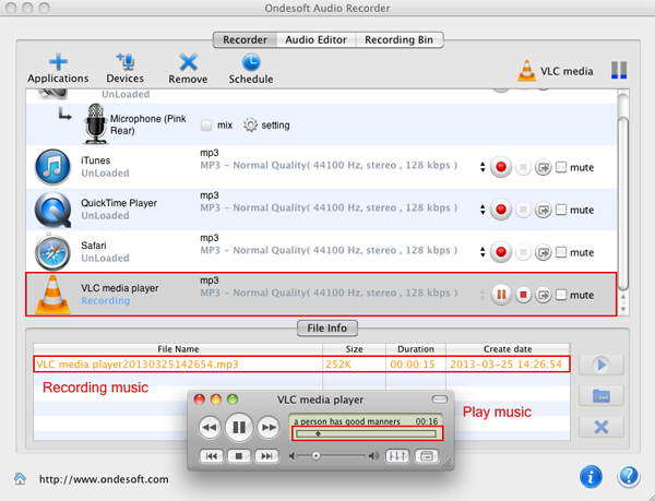 logiciel d'enregistrement sonore mac
