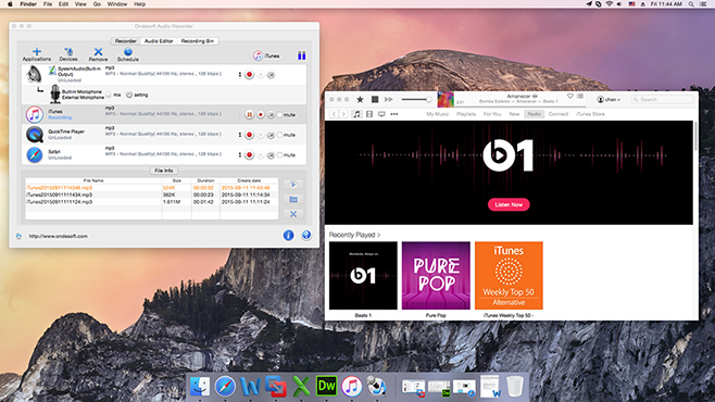 enregistrer la radio iTunes sur mac