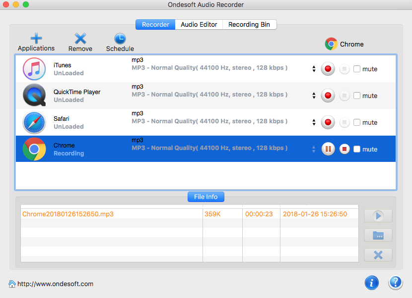 mac Napster recorder