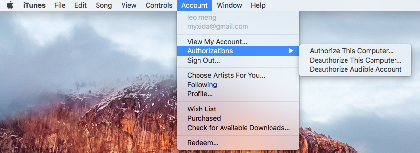 Autoriser les ordinateurs dans iTunes