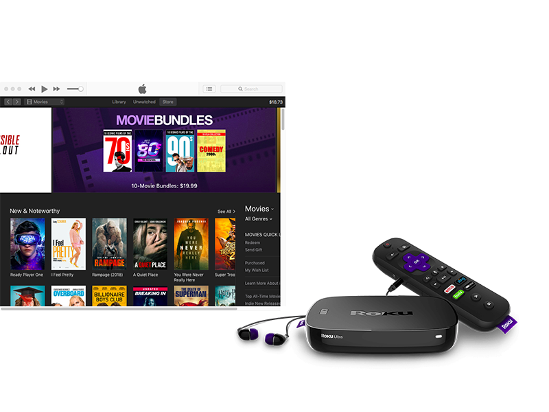 regarder des films iTunes sur roku