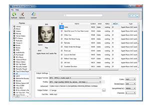 Interface de type iTunes