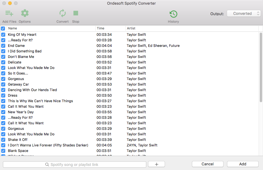 run ondesoft spotify to mp3 converter